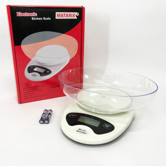 Ваги кухонні Matarix MX-404 Електронні З Чашею Кухонні до 7 кг Кухонні ваги для зважування продуктів