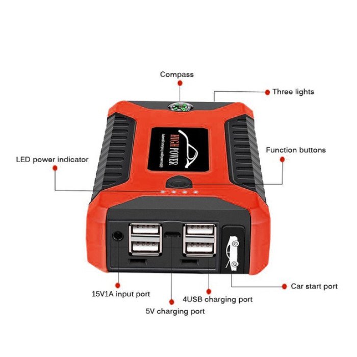 Багатофункціональний пусковий пристрій для автомобіля High Power HB29 12В 99800 мАг Пзу для автомобіля