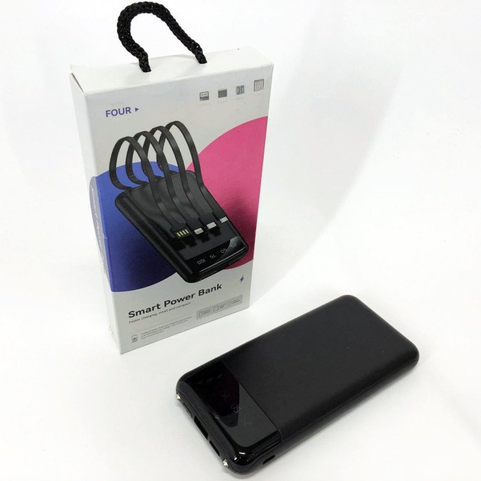 Павербанк Power Bank UKC 50000mAh Мобільна зарядка зовнішній акумулятор портативний павер. Колір: чорний