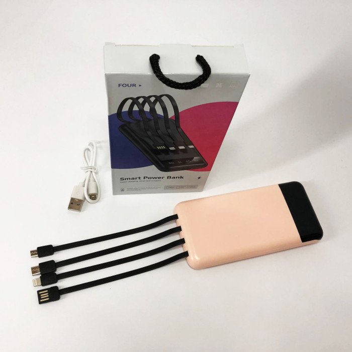 Павербанк Power Bank UKC 50000mAh Мобільна зарядка зовнішній акумулятор портативний павер. Колір: рожевий