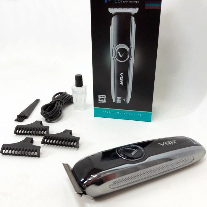 Машинка для стрижки VGR V-168 бездротова з комплектом насадок, Електробритва для голови