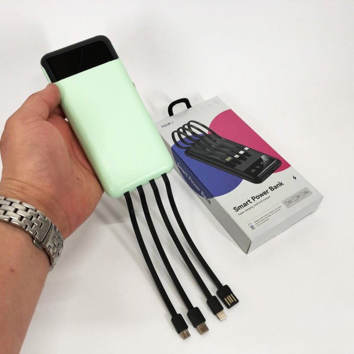Павербанк Power Bank UKC 50000mAh Мобільна зарядка зовнішній акумулятор портативний павер. Колір: зелений