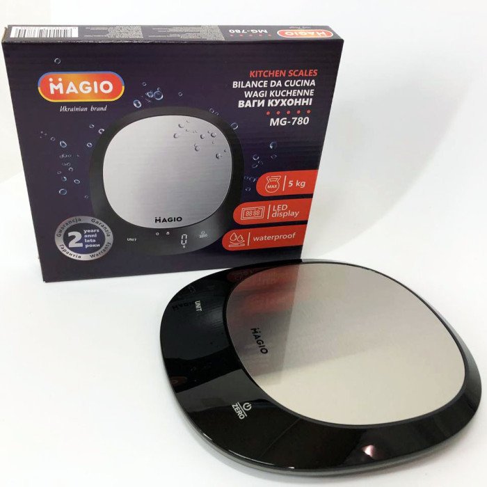 Ваги кухонні MAGIO MG-780 водонепроникні, ваги для кондитера, кухонні ваги міні