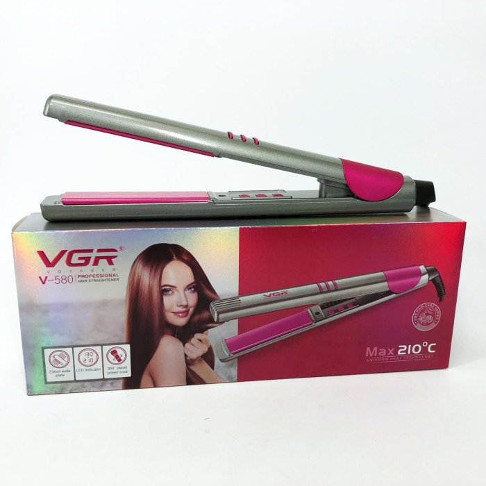 Праска випрямляч для волосся VGR V-580, Гофре плойка праска для волосся, Маленька плойка