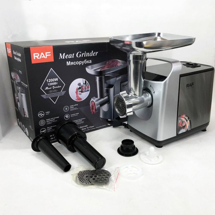 Електрична м'ясорубка RAF R.3396 з функцією реверс 2500W, електром'ясорубка для дому