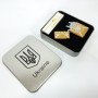Дугова електроімпульсна запальничка USB Україна (металева коробка) HL-446. Колір: золотий