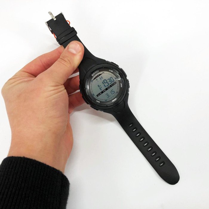 Чоловічий годинник SKMEI 1025BK ARMY BLACK, годинник тактичний протиударний. Колір: чорний