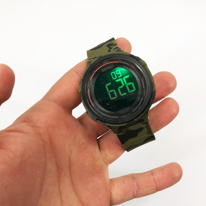 Годинник наручний чоловічий SKMEI 1841CMGN ARMY GREEN CAMO, водонепроникний чоловічий годинник. Колір: зелений