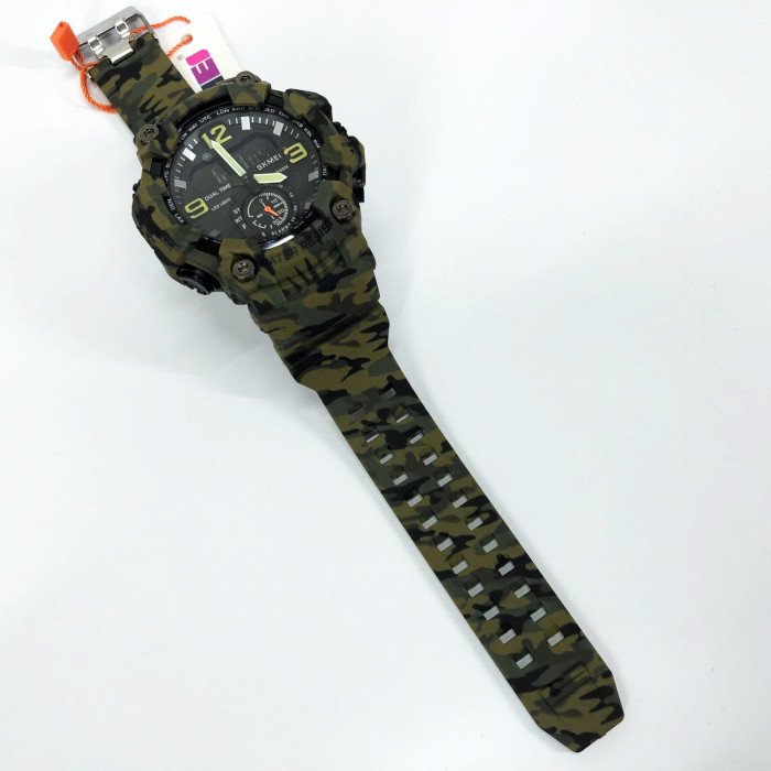 Годинник наручний чоловічий SKMEI 1965CMGN CAMO GREEN, військовий чоловічий наручний годинник зелений. Колір: камуфляж