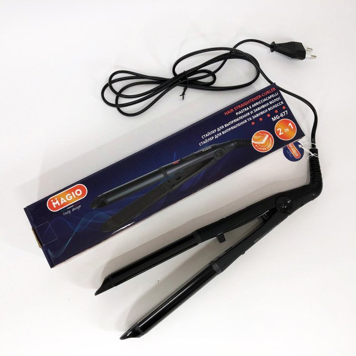 Випрямляч - плойка для волосся 2в1 MAGIO MG-677 2в1, Стайлер для укладання, Праска випрямляч