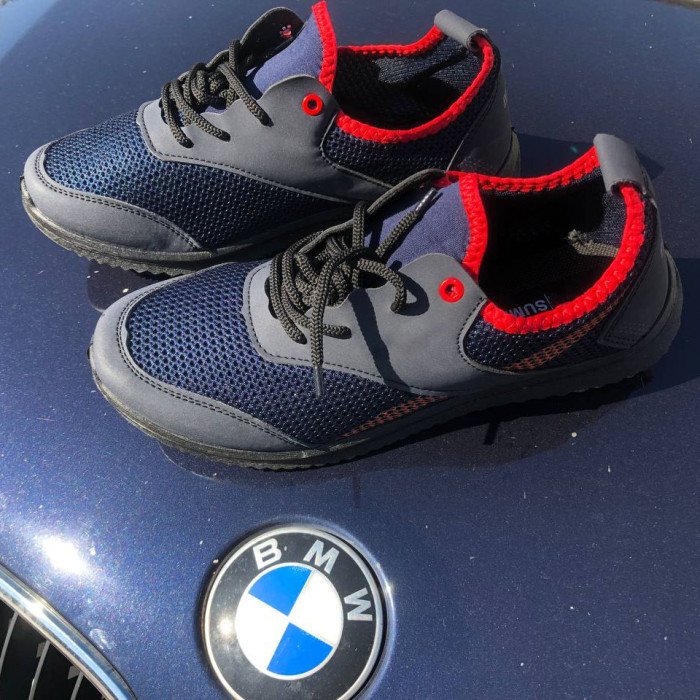 Чоловічі кросівки текстиль із сітки 44 розмір. Кросівки чоловічі весна. Модель 12843. Колір: синій