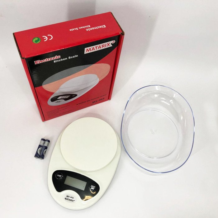 Ваги кухонні Matarix MX-404 Електронні З Чашею Кухонні до 7 кг Кухонні ваги для зважування продуктів