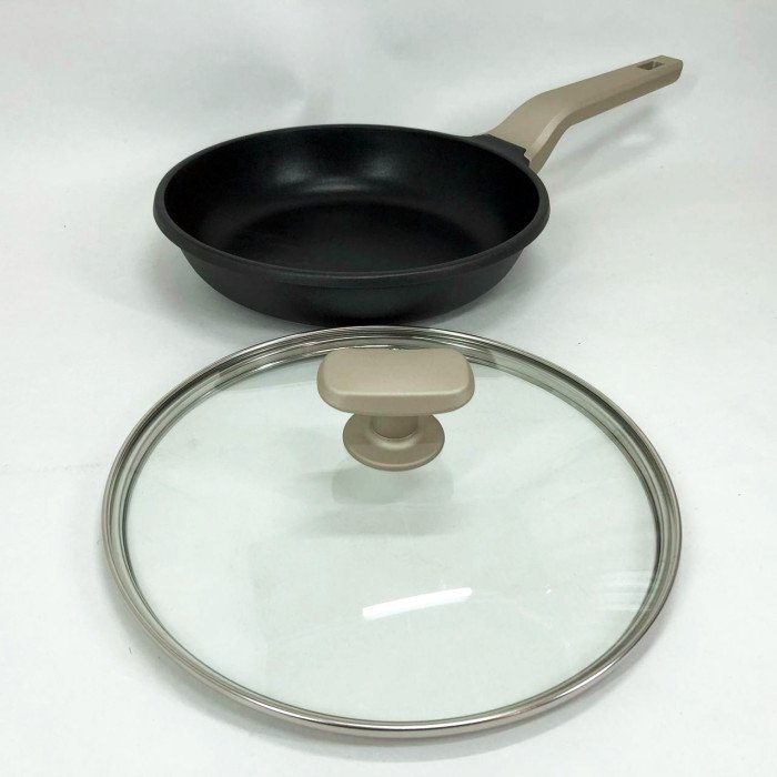 Сковорода Magio MG-1166 з кришкою антипригарна 24 см, сковорода для смаження, якісна сковорода