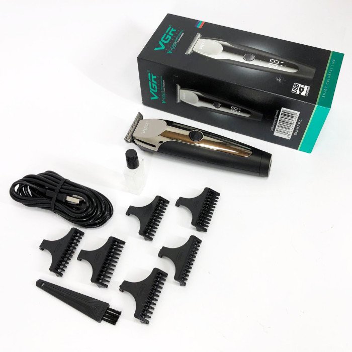 Акумуляторна машинка для стрижки VGR V-059, бездротова електробритва, машинка для стрижки для дому