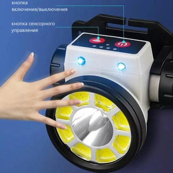 Ліхтар налобний PLD-LY004-XPE+COB, ліхтарик на голову для роботи, потужний світлодіодний ліхтарик на голову