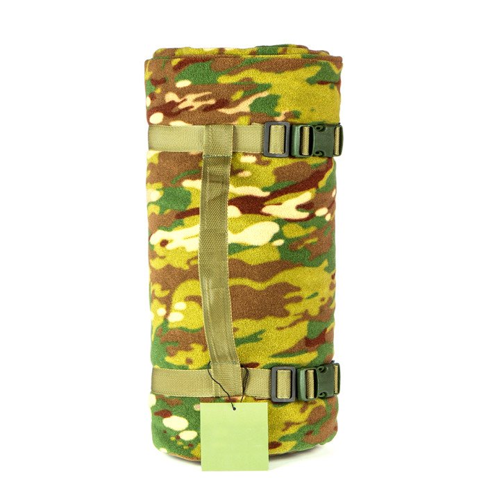 Тактичний флісовий плед 145х200 - ковдра для військових із чохлом, покривала на ліжко. Колір: мультикам