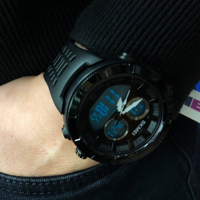 Годинник наручний чоловічий SKMEI 2014BKWT, годинник наручний електронний тактичний, годинник армійський оригінал