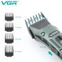 Акумуляторна бездротова машинка для стрижки волосся VGR V-696 з LED дисплеєм та ТУРБО режимом