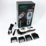 Машинка для стрижки волосся та бороди професійна VGR V-699 B з насадками та LED дисплеєм. Колір: білий