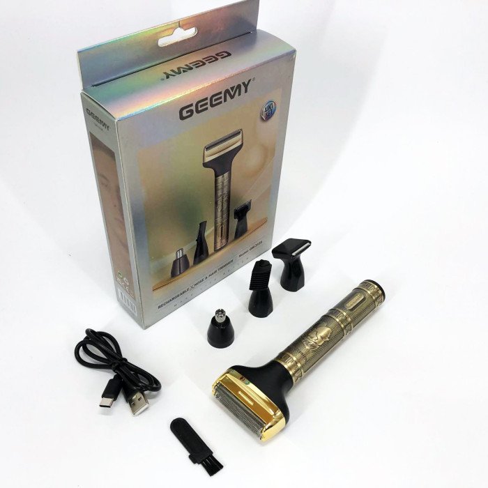 Чоловічий набір Geemy GM-3158, Тример бездротової, Машинка чоловіча для гоління, Тример бритва для бороди.