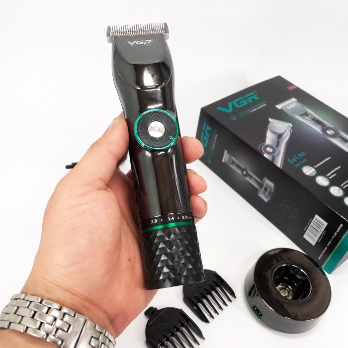 Професійна бездротова машинка для стрижки волосся та бороди VGR V-256, бездротова електробритва