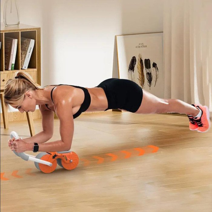 Автоматичний тренажер для живота, коліщатко для живота з подушечкою для пуш-апу