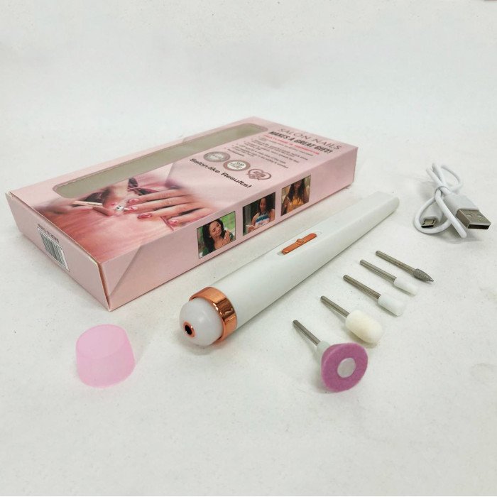 Фрезер для манікюру та педикюру Flawless Salon Nails, фрезер ручний для манікюру. Колір: білий