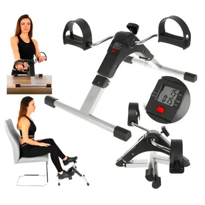 Педальний портативний тренажер з цифровим датчиком, реабілітаційний велотренажер для рук і ніг