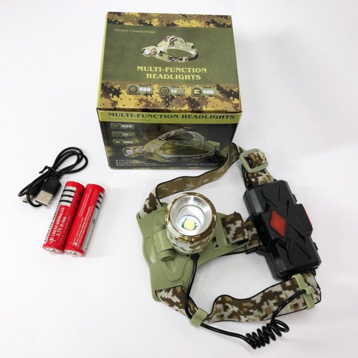 Ліхтар налобний акумуляторний CH-002M-T6, Ліхтарик на голову для роботи, Надійний налобний ліхтар