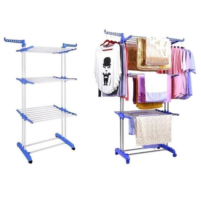 Сушарка для одягу, взуття та білизни Garment Rack, телескопічна стійка вішалка для одягу