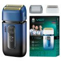 Електробритва-шейвер VGR V-362 чоловіча професійна для сухого гоління з тримером. Колір: синій
