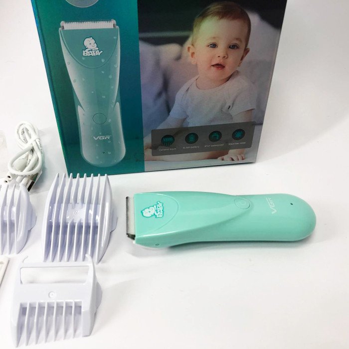 Дуже тиха бездротова машинка для стрижки волосся дітей VGR V-150 з двосторонніми насадками