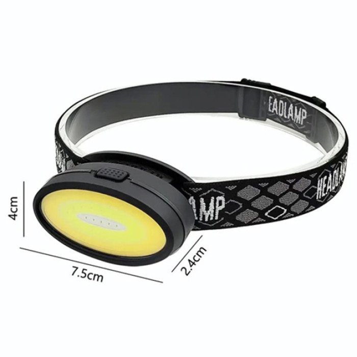 Ліхтар налобний акумуляторний C04-COB, акумуляторний ліхтар для риболовлі, надпотужний налобний ліхтар