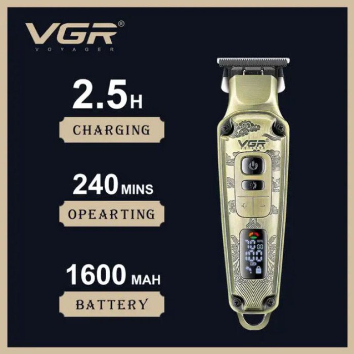 Професійна машинка для стрижки волосся триммер VGR V-901 з насадками, професійна електробритва