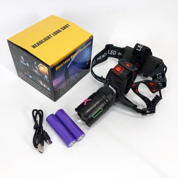Ліхтар налобний NIGHT VISION FLUORESCENCE CT012-P-TG, Ліхтар акумуляторний для риболовлі, Головний ліхтарик