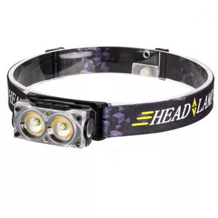 Ліхтар налобний YY-19F-2XPE(white)+2COB(yellow), Ліхтар налобний для автомеханіка, Ліхтарик налобник