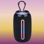 Портативна Bluetooth-колонка TG653 USB з ремінцем, акумуляторна колонка для музики. Колір: чорний