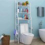 Полиця стелаж у ванну кімнату над унітазом Toilet Rack етажерка у ванну стелаж у туалет