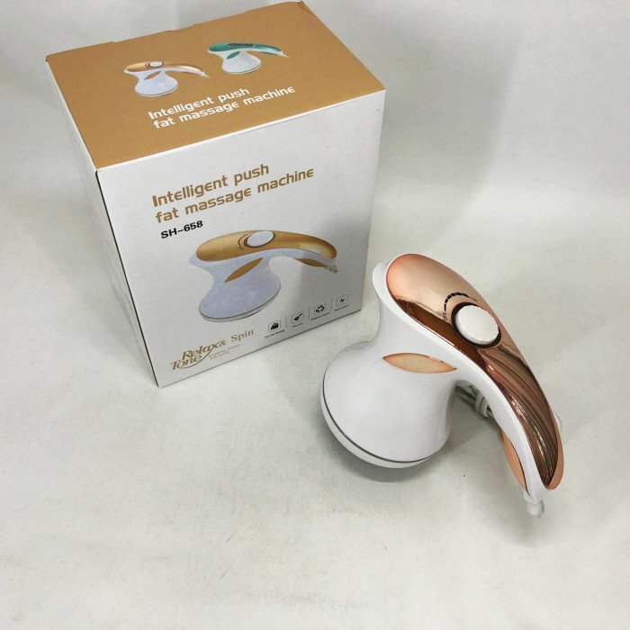 Масажер для тіла Relax and Spin Tone SH-658, вібро антицелюлітний масажер. Колір: жовтий