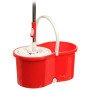 Універсальна швабра з віджимом-центрифугою та відром Easy Mop Кругла Швабра. Колір: червоний