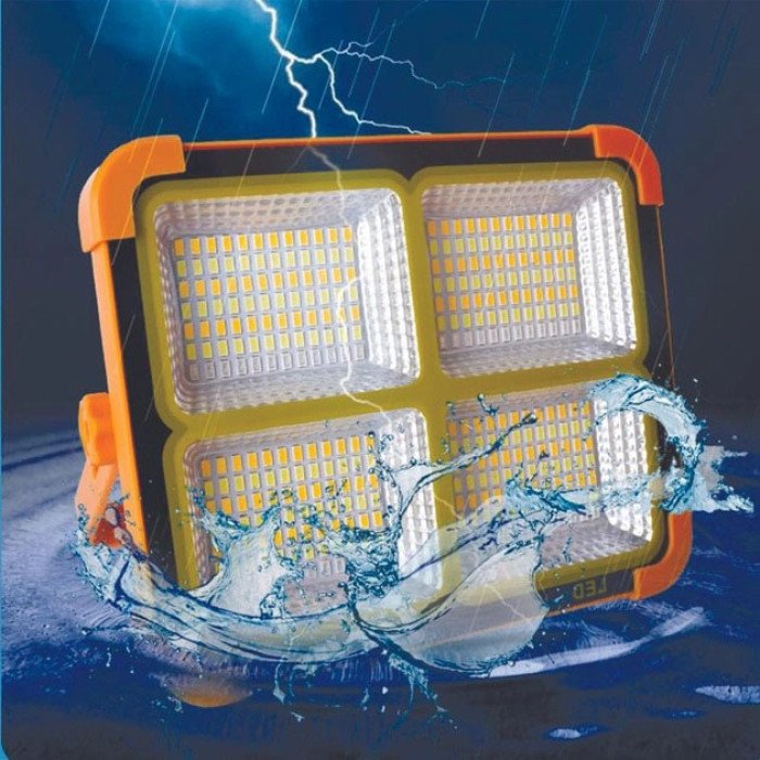 Потужний ліхтар - прожектор із сонячною панеллю та функцією Power bank Solar LED light 12000 mAH