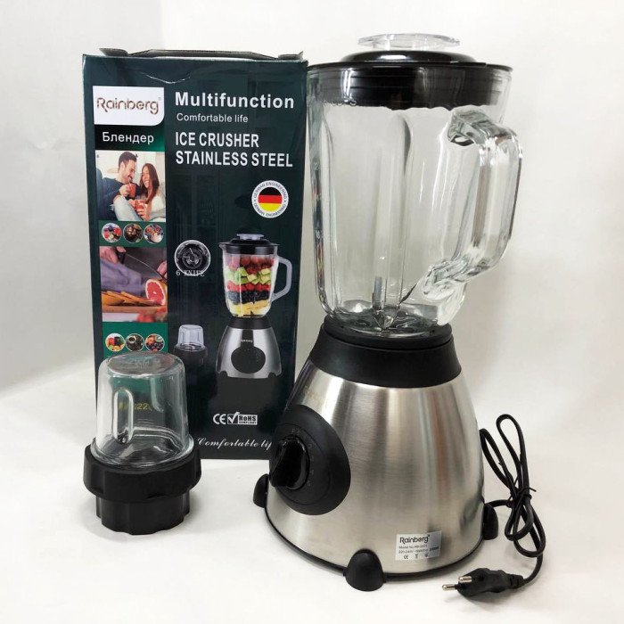 Блендер Rainberg RB-2223 2000 Вт кавомолка, подрібнювач для коктейлів та смузі, блендер для кухні