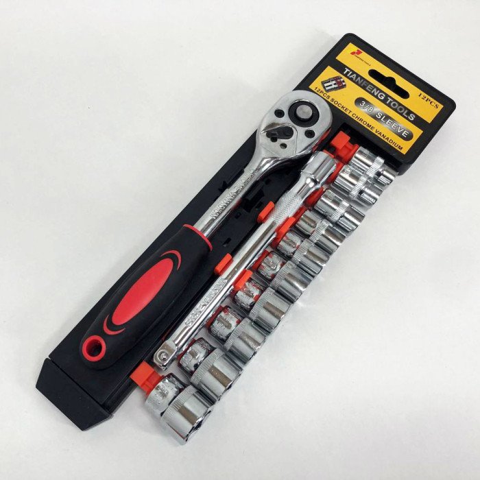 Набір торцевих головок 1/2" з тріскачкою, 12шт / Універсальний набір інструментів головок для авто