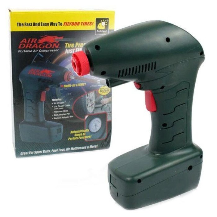 Портативний автомобільний повітряний компресор Air Compressor Dragon з електронним манометром