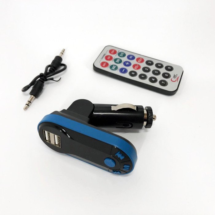 Автомобільний трансмітер/модулятор CM i9, радіо трансмітер, FM модулятор для автомобіля. Колір: синій