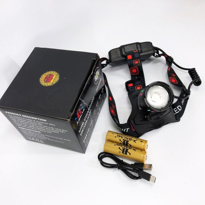 Ліхтар акумуляторний налобний SY-8086-PM10-TG, Портативний світлодіодний налобний ліхтар