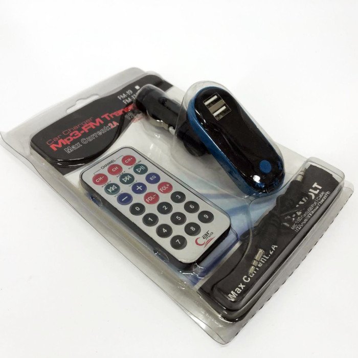 Автомобільний трансмітер/модулятор CM i9, радіо трансмітер, FM модулятор для автомобіля. Колір: синій