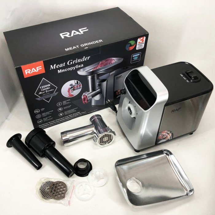Електрична м'ясорубка RAF R.3396 з функцією реверс 2500W, електром'ясорубка для дому
