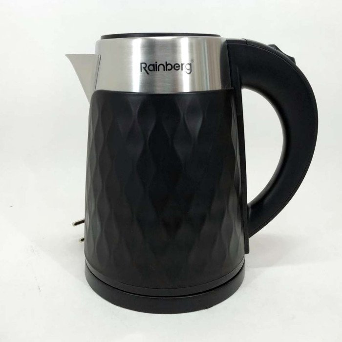 Чайник електричний Rainberg RB-2226 з нержавіючої сталі 2000Вт 2л. Колір: чорний
