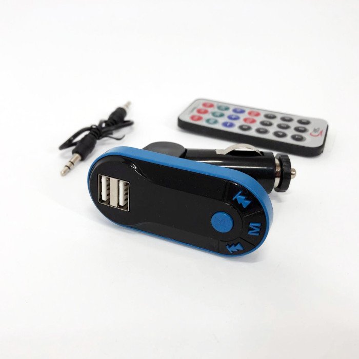 Автомобільний трансмітер/модулятор CM i9, радіо трансмітер, FM модулятор для автомобіля. Колір: синій
